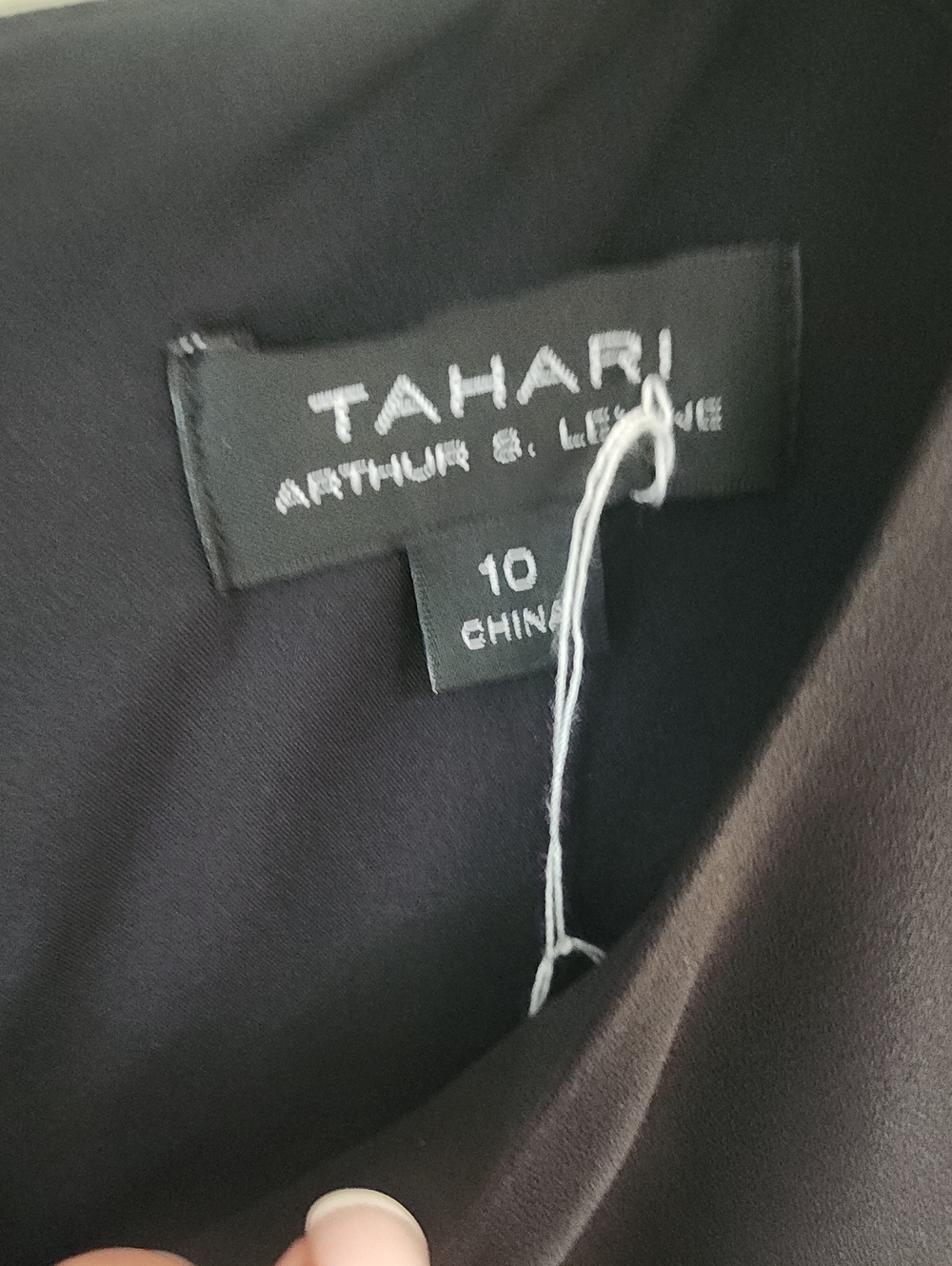 New No Tag.Tahari Black Feather-Hem Mini Dress - Picture 4 of 7